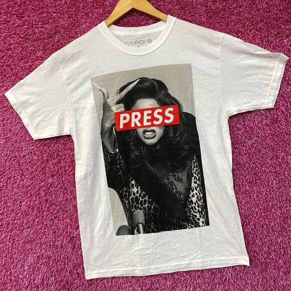Cardi B Press rap Tshirt size Medium - Picture 3 of 4